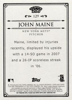 2010 Topps 206 #129 John Maine Back