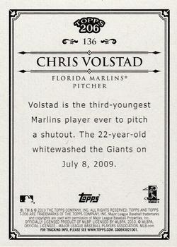 2010 Topps 206 #136 Chris Volstad Back