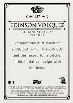 2010 Topps 206 #157 Edinson Volquez Back