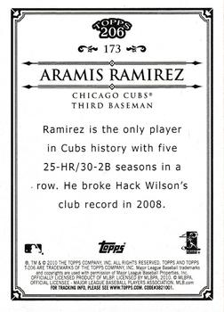 2010 Topps 206 #173 Aramis Ramirez Back