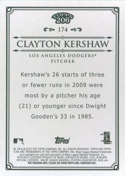 2010 Topps 206 #174 Clayton Kershaw Back