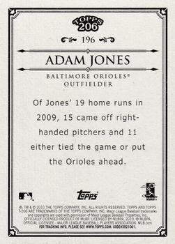 2010 Topps 206 #196 Adam Jones Back