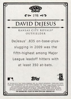 2010 Topps 206 #198 David DeJesus Back