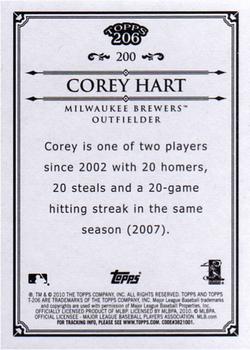 2010 Topps 206 #200 Corey Hart Back