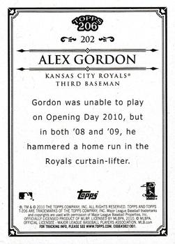 2010 Topps 206 #202 Alex Gordon Back