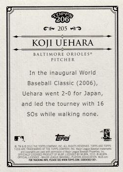 2010 Topps 206 #205 Koji Uehara Back