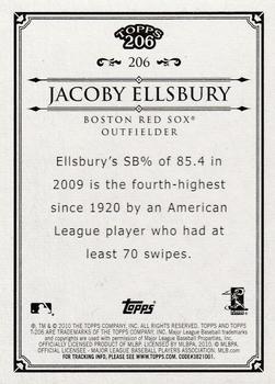 2010 Topps 206 #206 Jacoby Ellsbury Back