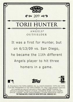 2010 Topps 206 #209 Torii Hunter Back