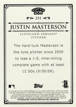 2010 Topps 206 #231 Justin Masterson Back