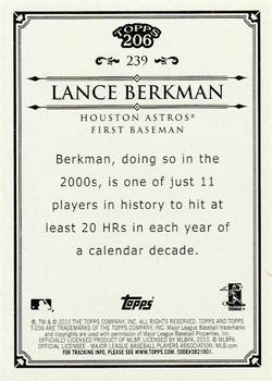2010 Topps 206 #239 Lance Berkman Back