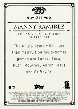 2010 Topps 206 #241 Manny Ramirez Back