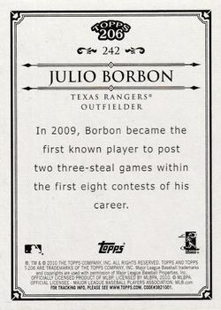 2010 Topps 206 #242 Julio Borbon Back
