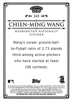 2010 Topps 206 #245 Chien-Ming Wang Back