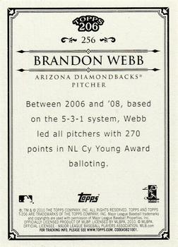 2010 Topps 206 #256 Brandon Webb Back