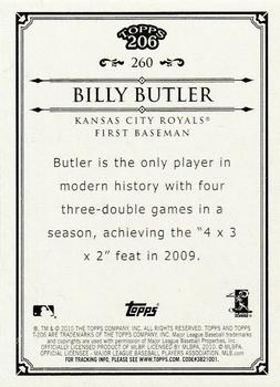 2010 Topps 206 #260 Billy Butler Back
