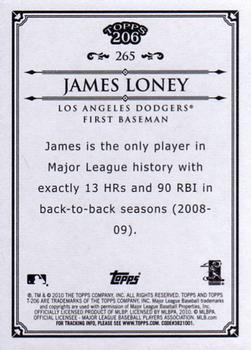 2010 Topps 206 #265 James Loney Back
