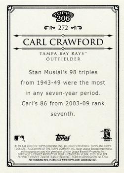 2010 Topps 206 #272 Carl Crawford Back