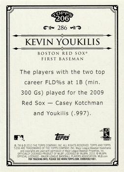 2010 Topps 206 #286 Kevin Youkilis Back