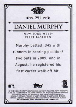 2010 Topps 206 #291 Daniel Murphy Back
