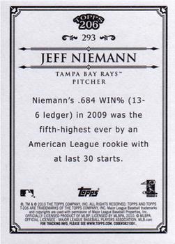 2010 Topps 206 #293 Jeff Niemann Back