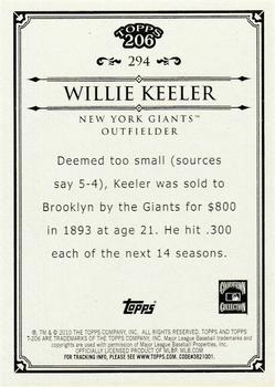 2010 Topps 206 #294 Willie Keeler Back