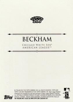2010 Topps 206 #307 Gordon Beckham Back