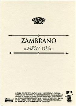 2010 Topps 206 #326 Carlos Zambrano Back