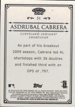 2010 Topps 206 #51 Asdrubal Cabrera Back