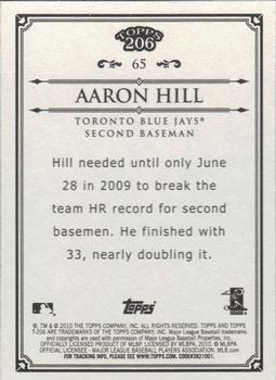 2010 Topps 206 #65 Aaron Hill Back