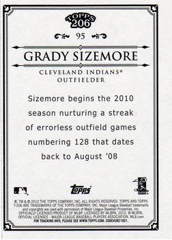 2010 Topps 206 #95 Grady Sizemore Back