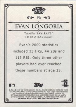 2010 Topps 206 #96 Evan Longoria Back