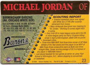 1994 Action Packed Minors #23 Michael Jordan Back