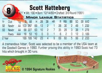 1994 Signature Rookies #8 Scott Hatteberg Back