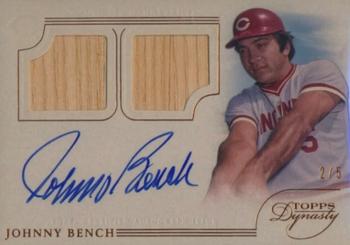 2014 Topps Dynasty - Greats Dual Relic Autographs #NNO Johnny Bench Front