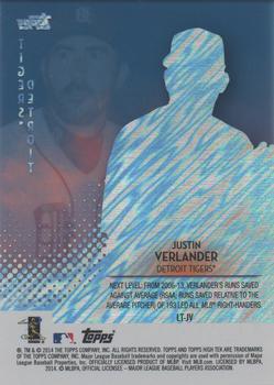 2014 Topps High Tek - Low Tek Diffractor #LT-JV Justin Verlander Back