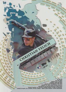 2014 Topps High Tek - Gold Diffractor #HT-CY Christian Yelich Back