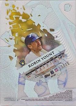 2014 Topps High Tek - Black and White Image Autographs #HT-RY Robin Yount Back