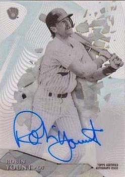 2014 Topps High Tek - Black and White Image Autographs #HT-RY Robin Yount Front