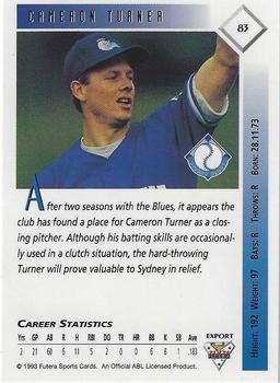 1993-94 Futera Australian Baseball Export Series #83 Cameron Turner Back