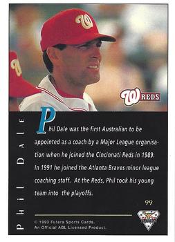 1993-94 Futera Australian Baseball Export Series #99 Phil Dale Back