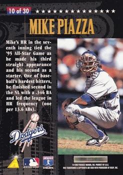 1996 Pinnacle FanFest #10 Mike Piazza Back