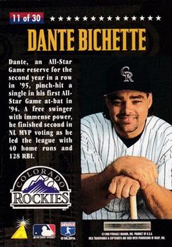 1996 Pinnacle FanFest #11 Dante Bichette Back