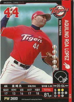 2010 Korean Baseball Organization Trading Card Game #AL003 Aquilino Lopez Front