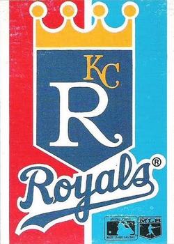 1987 Fleer Baseball's Best Sluggers vs. Pitchers - Box Bottom Panel Singles #NNO Kansas City Royals Logo Front