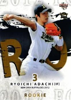 2012 BBM Orix Buffaloes #Bs88 Ryoichi Adachi Front