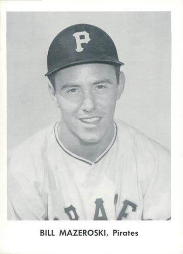 1957 Jay Publishing Pittsburgh Pirates 5x7 #NNO Bill Mazeroski Front