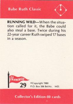 1980 Franchise Babe Ruth #29 Babe Ruth Back