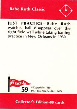 1980 Franchise Babe Ruth #59 Babe Ruth Back