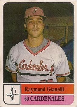 1991-92 Venezuelan Winter League Stickers #60 Ray Giannelli Front