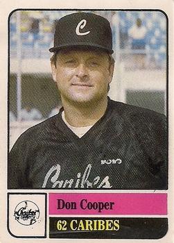1991-92 Venezuelan Winter League Stickers #62 Don Cooper Front